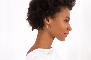 Minimalist Asymmetrical Line Earrings
