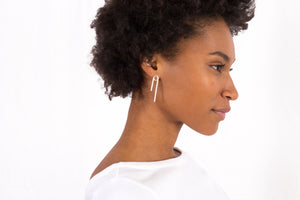 Asymmetrical Circle Stud Earrings